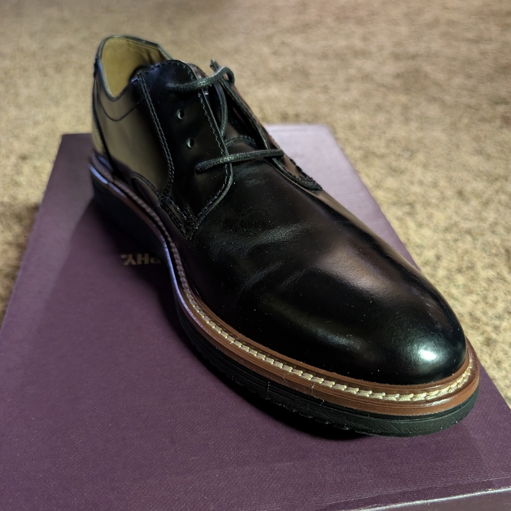 Johnson And Murphy Classic Black Leather Oxford Shoes